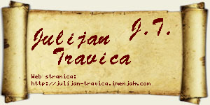 Julijan Travica vizit kartica